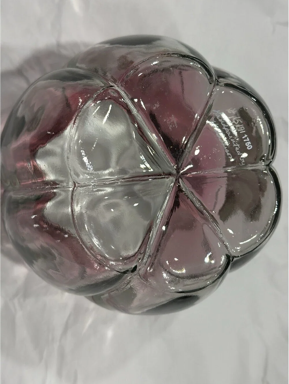 Limited Ed. Fenton Cranberry Glass Melon-Ribbed Rose Bowl Numbered Signed RARE